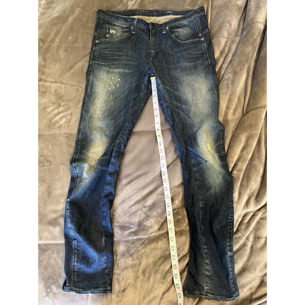 G Star Men's Blue Jeans Size 28x34 Made In Italy